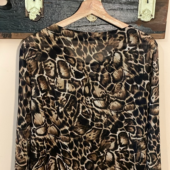 Victoria’s Secret Sheer Animal Print Swimsuit Coverup Blouse Size Small - Picture 12 of 15